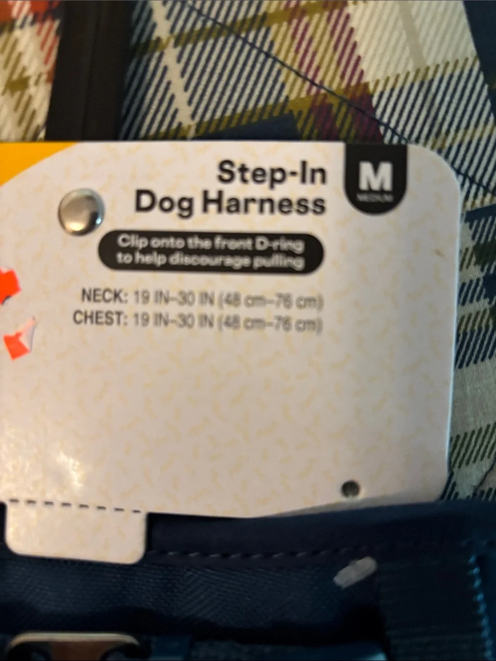 Navy Step-In Dog Harness - Medium